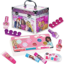 Townley Girl Barbie - Train Case Cosmetic Makeup Set 